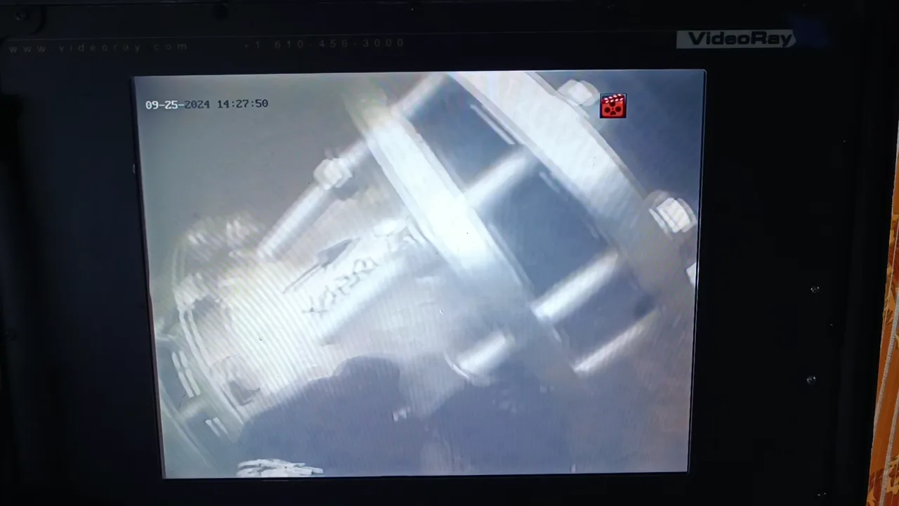 Видеоинспекция ROV: осмотр подводного фланца